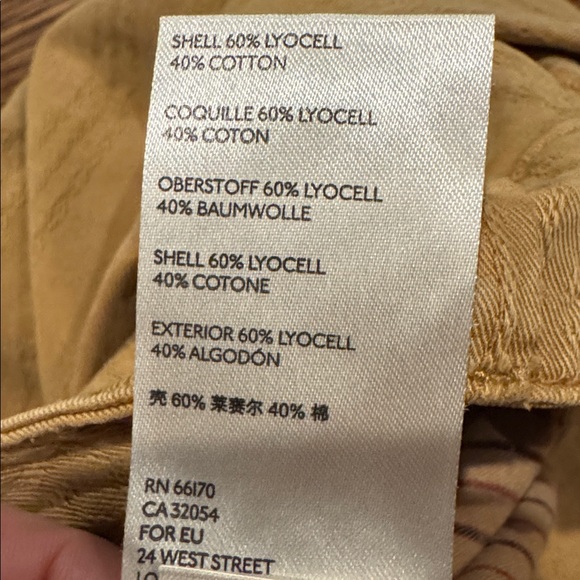 Anthropology Chino Size 29 in a Mustard/Gold color in a textured material - Picture 9 of 11